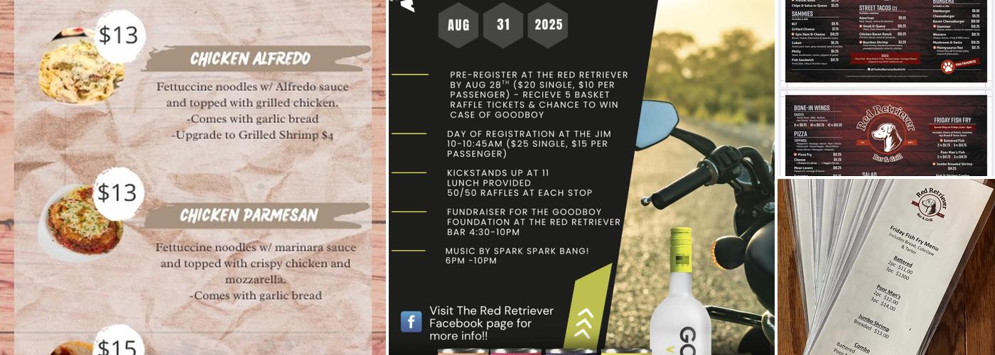 The Red Retriever Bar & Grill Menu