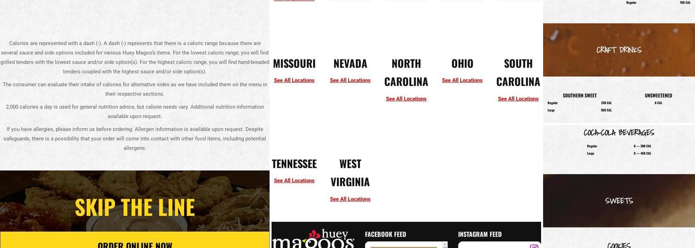 Huey Magoo's Chicken Tenders - Ozark Menu