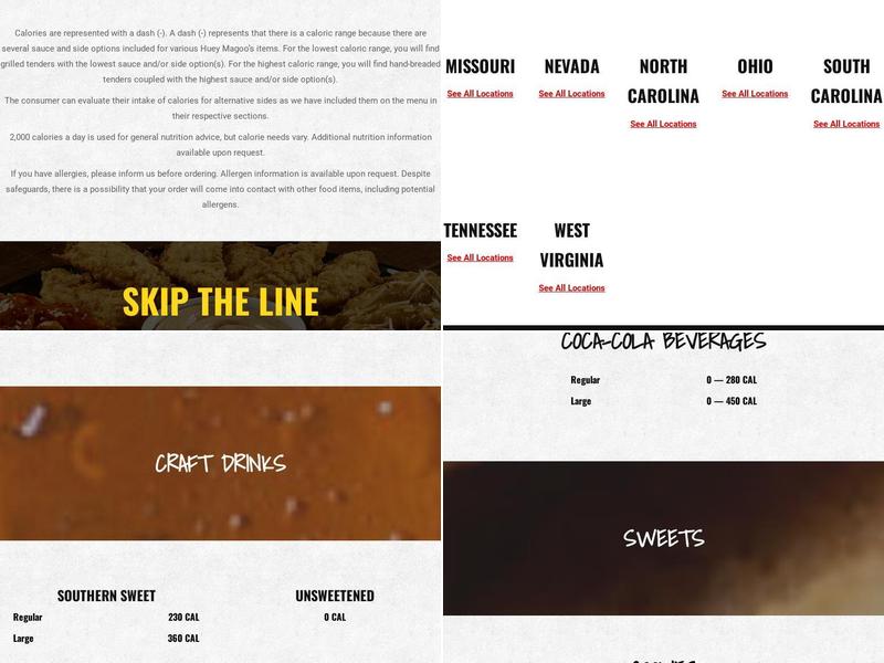 Huey Magoo's Chicken Tenders - Ozark Menu