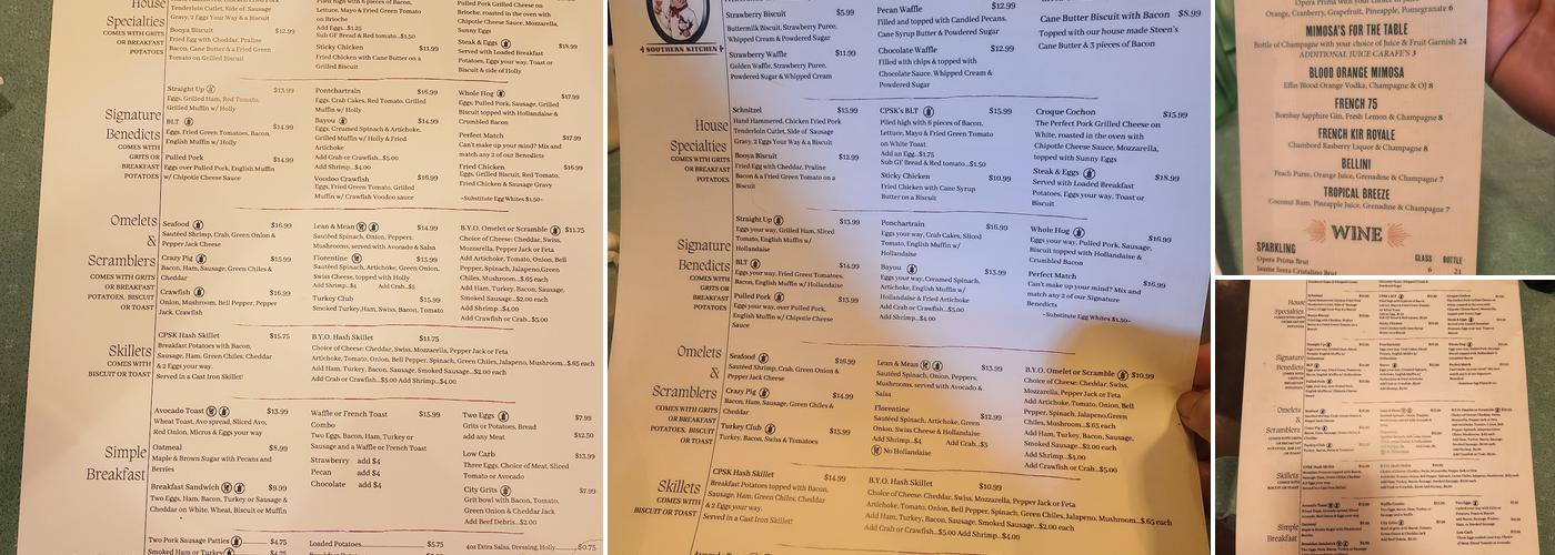 Crazy Pig Southern Kitchen Covington Menu