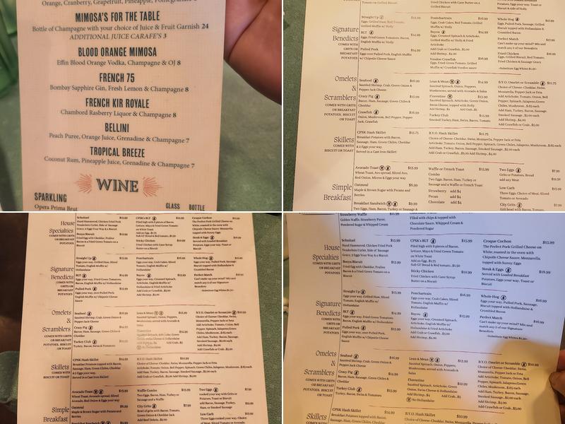 Crazy Pig Southern Kitchen Covington Menu