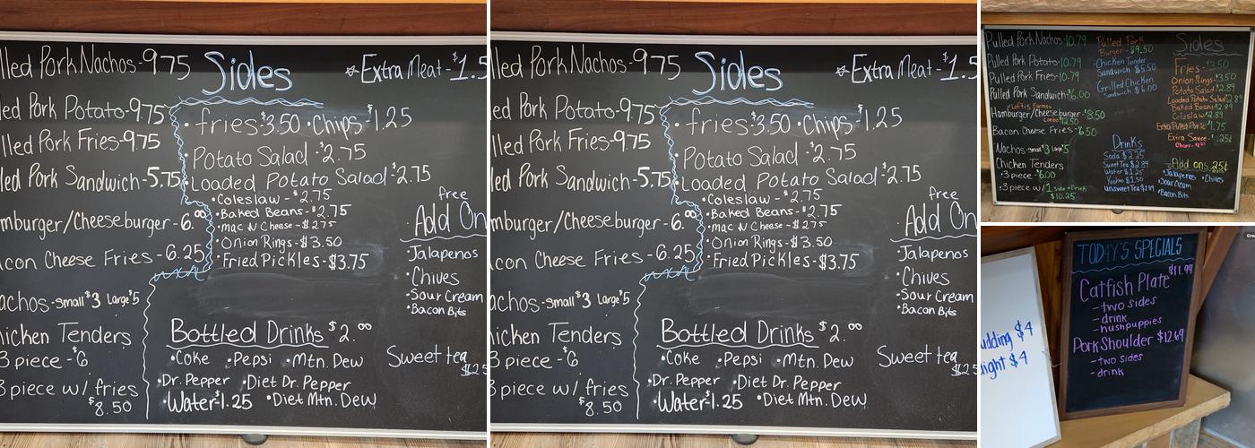 Kurtdaddy's Pork Pit Menu