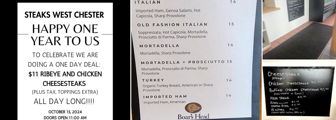 Steaks West Chester Menu