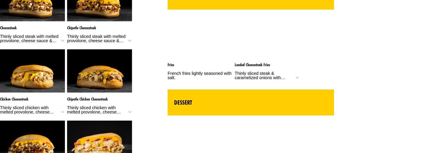 Pardon My Cheesesteak Menu