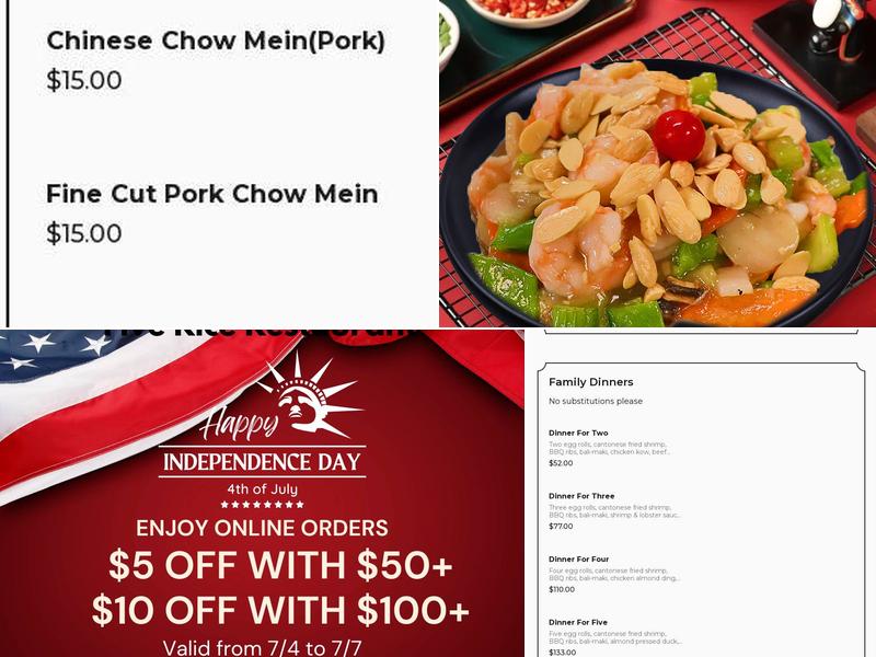 Five rice restaurant Menu