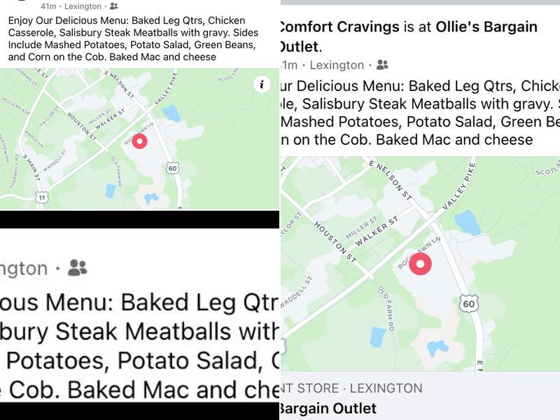 Comfort Cravings Menu