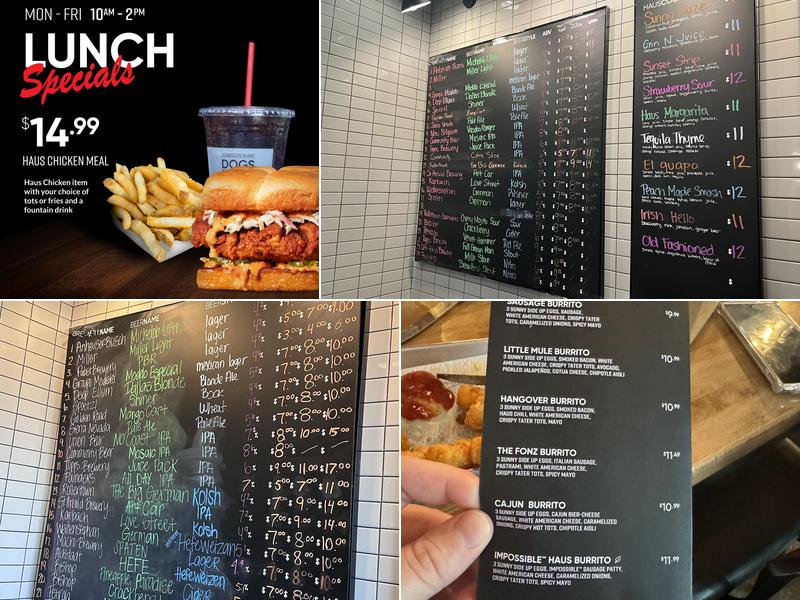 Dog Haus Biergarten Frisco Menu