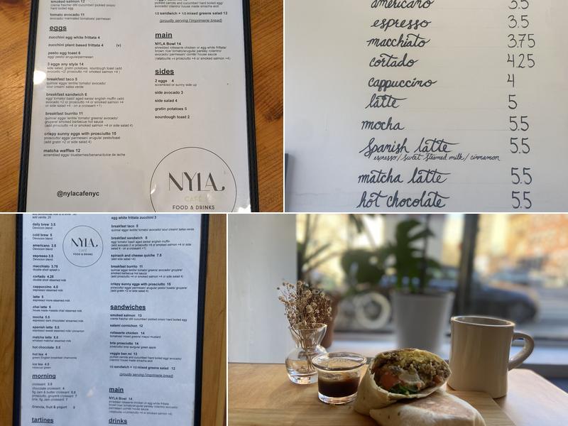Nyla Cafe Menu