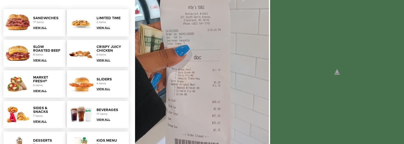 Arby's Menu