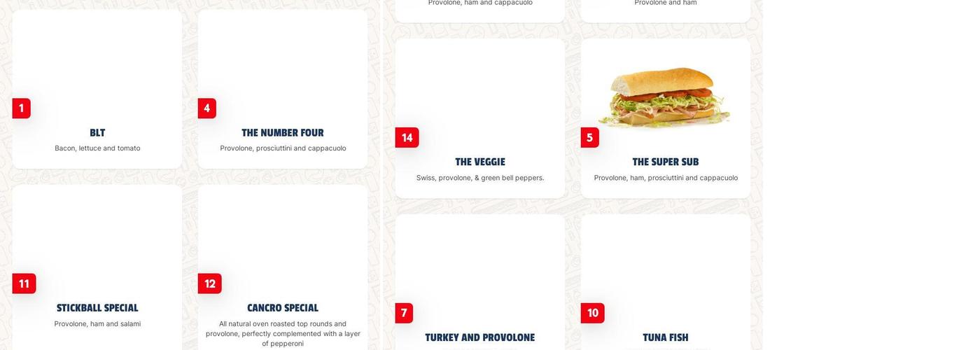 Jersey Mike's Subs Menu