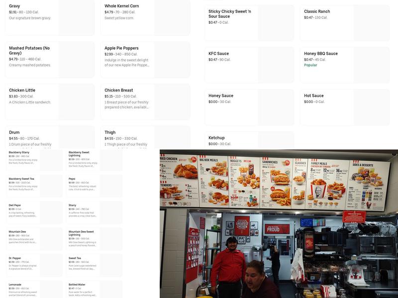 KFC Menu