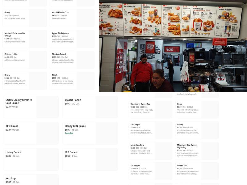 KFC Menu