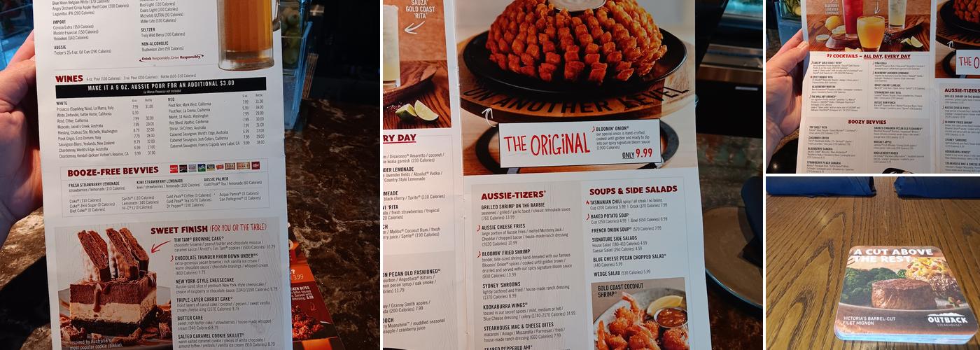 Outback Steakhouse Menu
