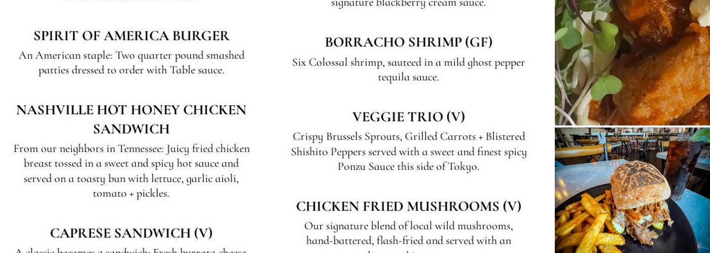 Draft + Table Menu
