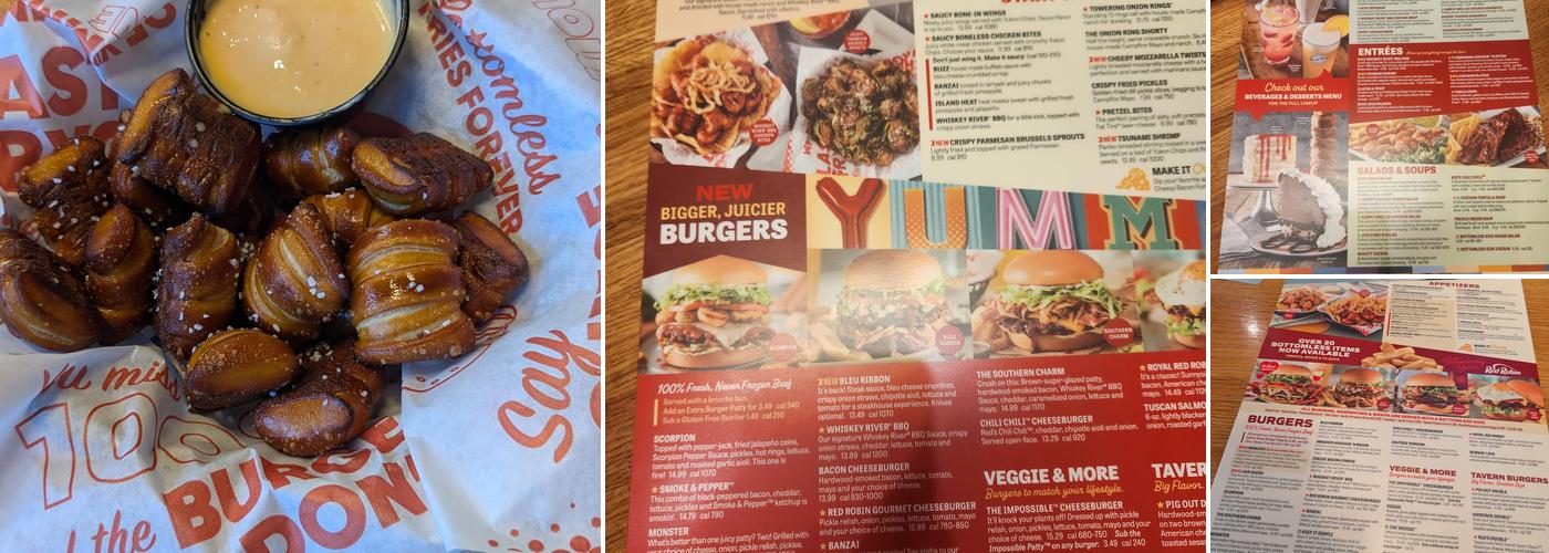 Red Robin Gourmet Burgers and Brews Menu