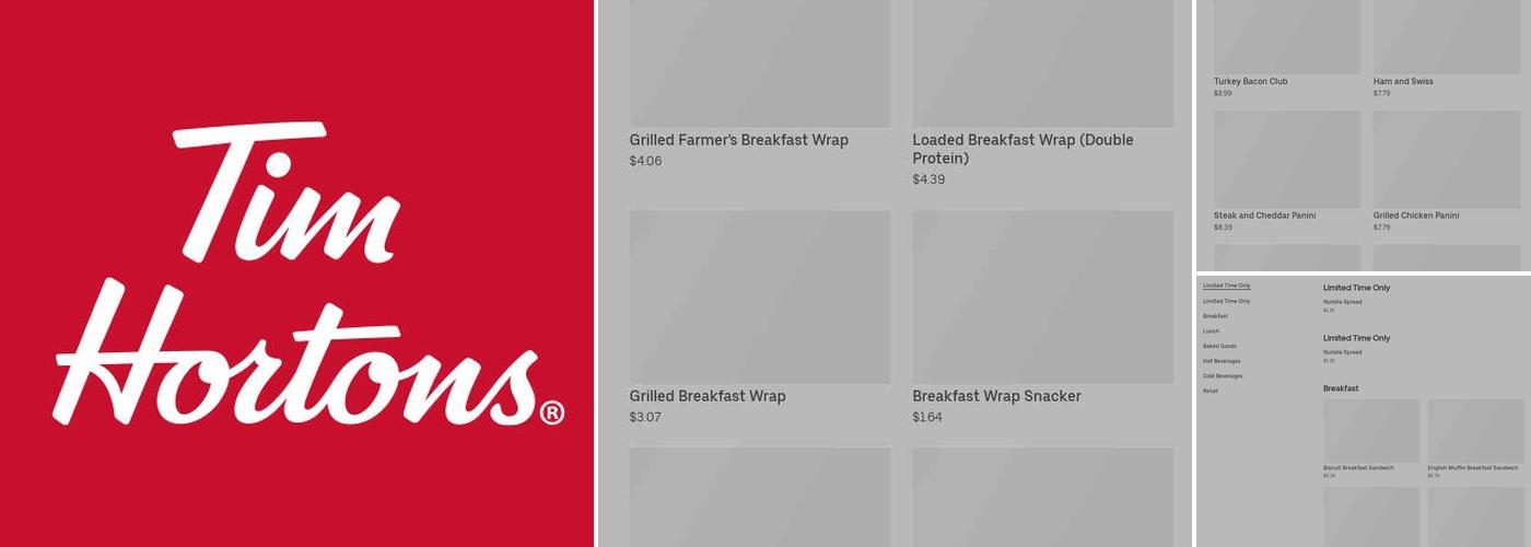 Tim Hortons Menu