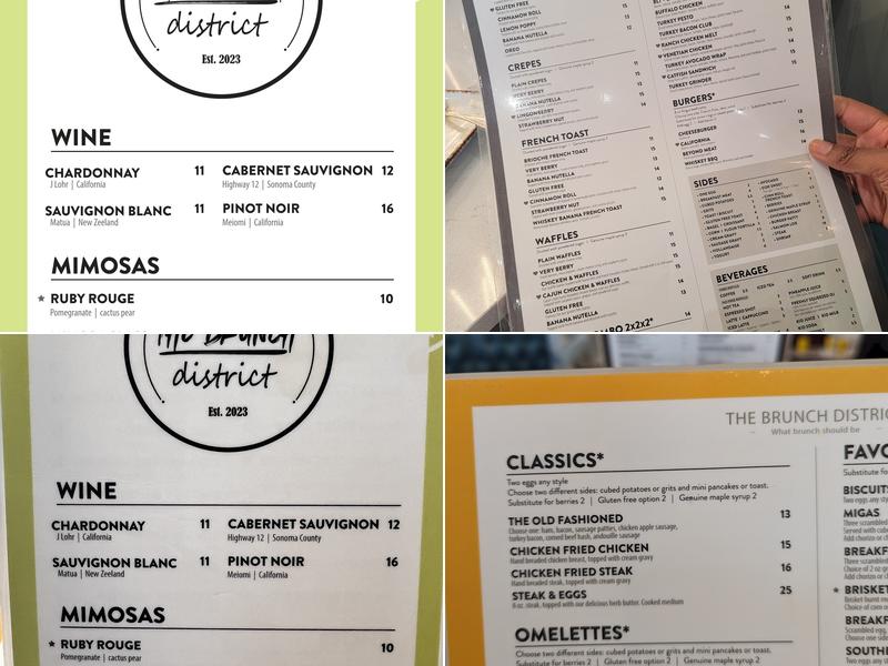 The Brunch District Menu
