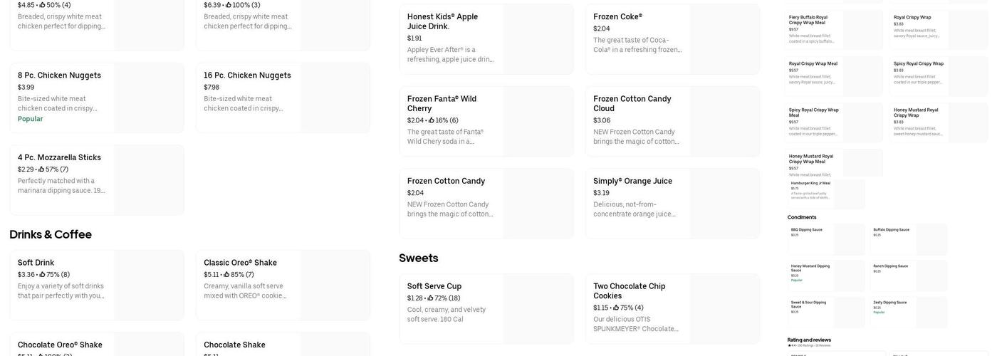 Burger King Menu