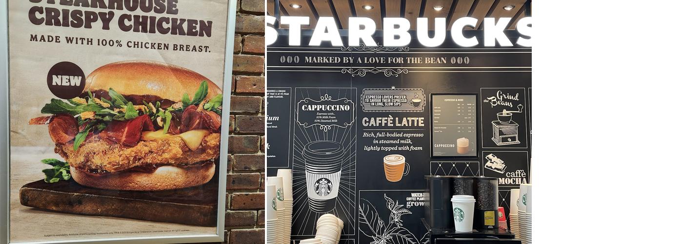 Welcome Break Sedgemoor Northbound Services M5 Menu