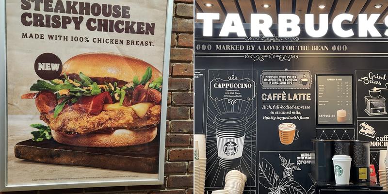 Welcome Break Sedgemoor Northbound Services M5 Menu