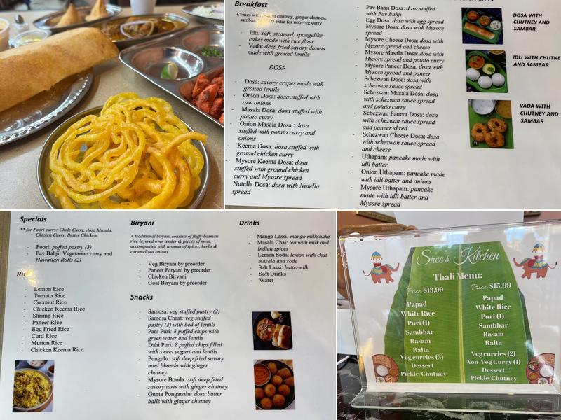 Srees Kitchen Menu