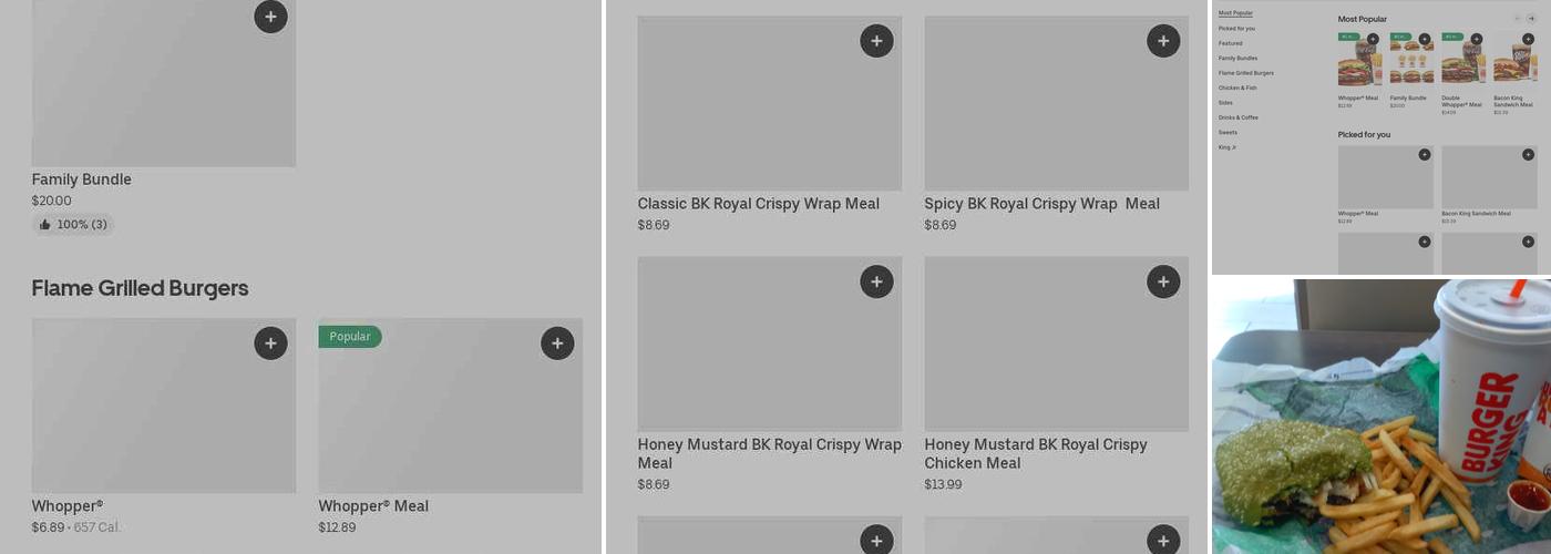 Burger King Menu
