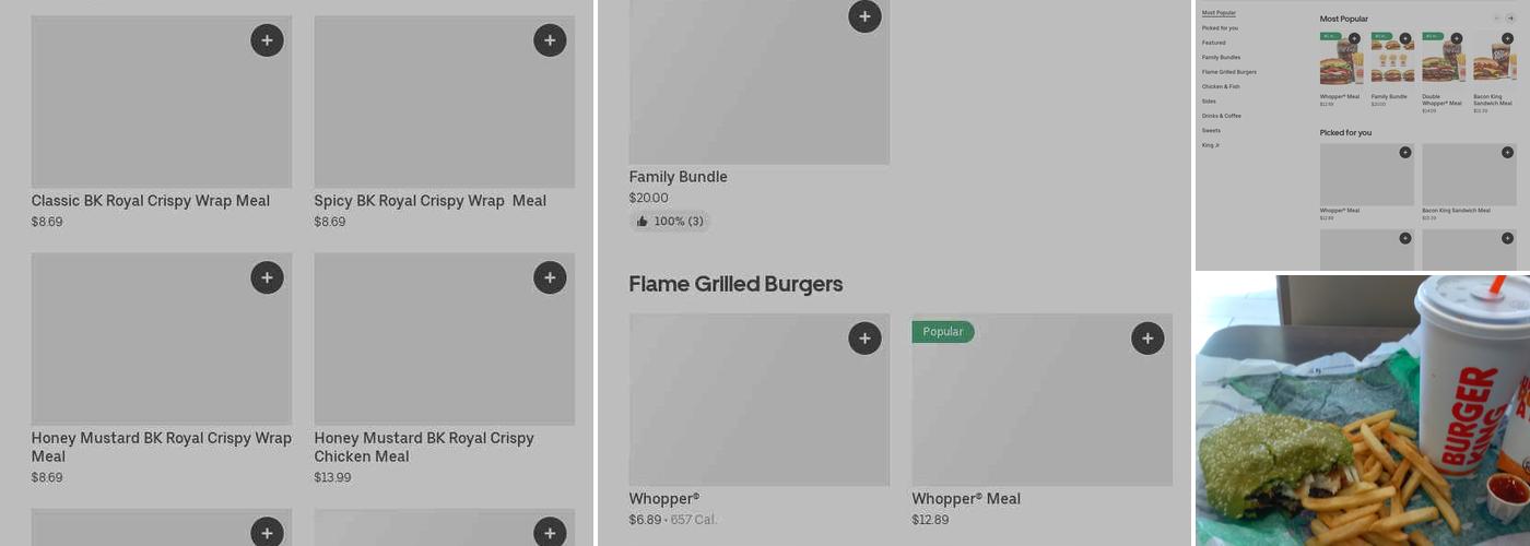 Burger King Menu