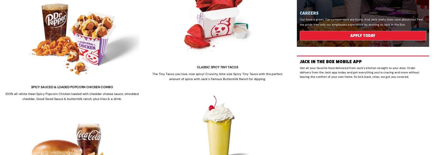 Jack in the Box Menu