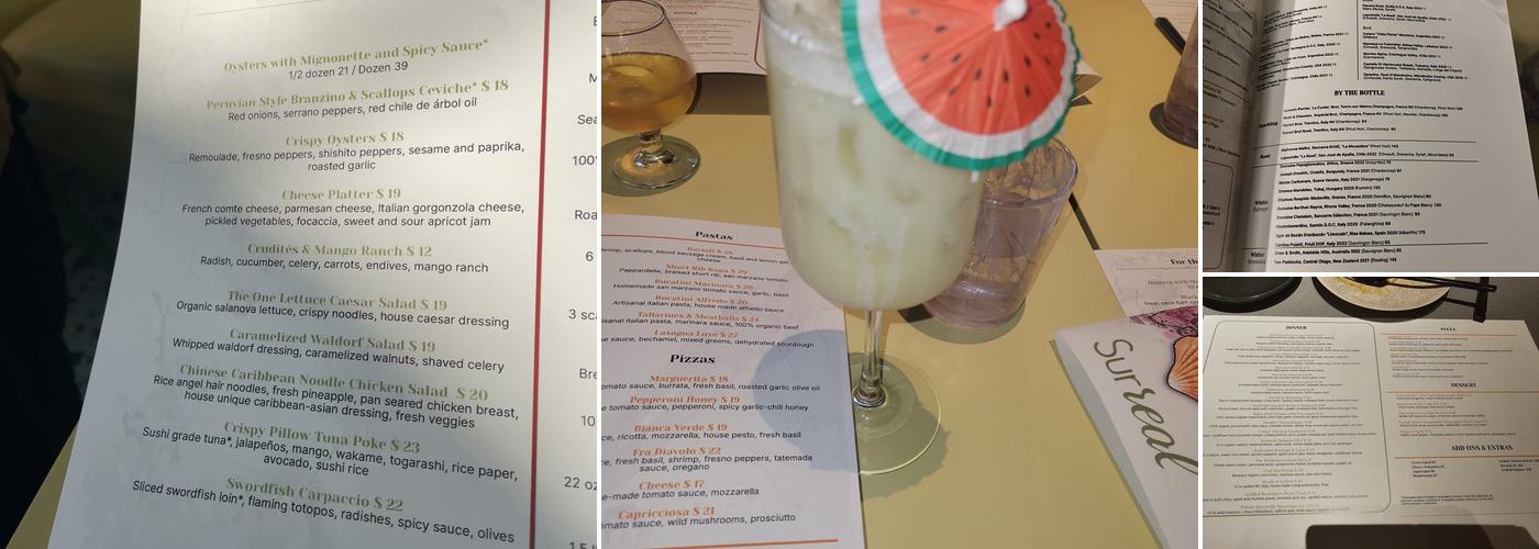 Surreal by Seven Reasons Group Menu