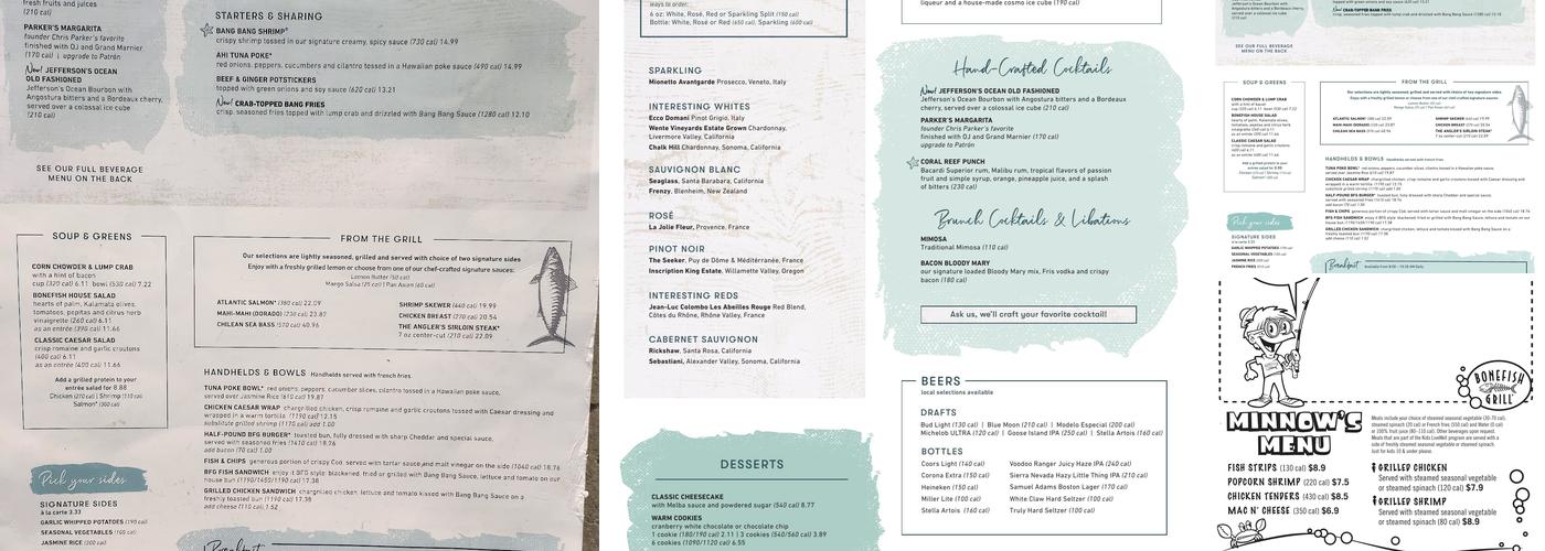 Bonefish Grill Menu