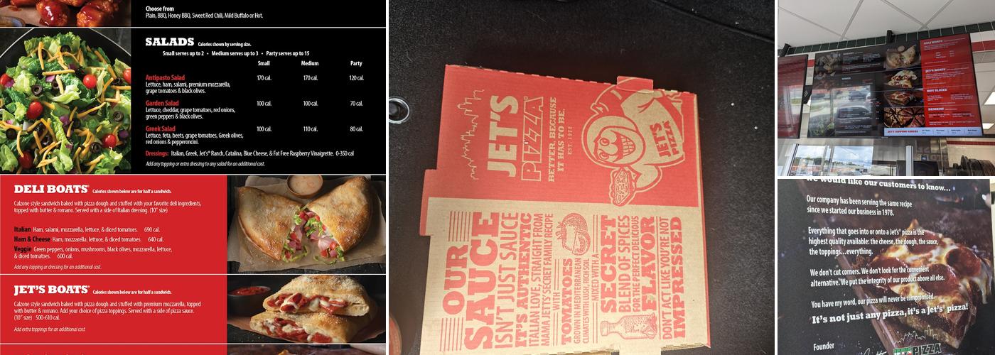Jet's Pizza Menu
