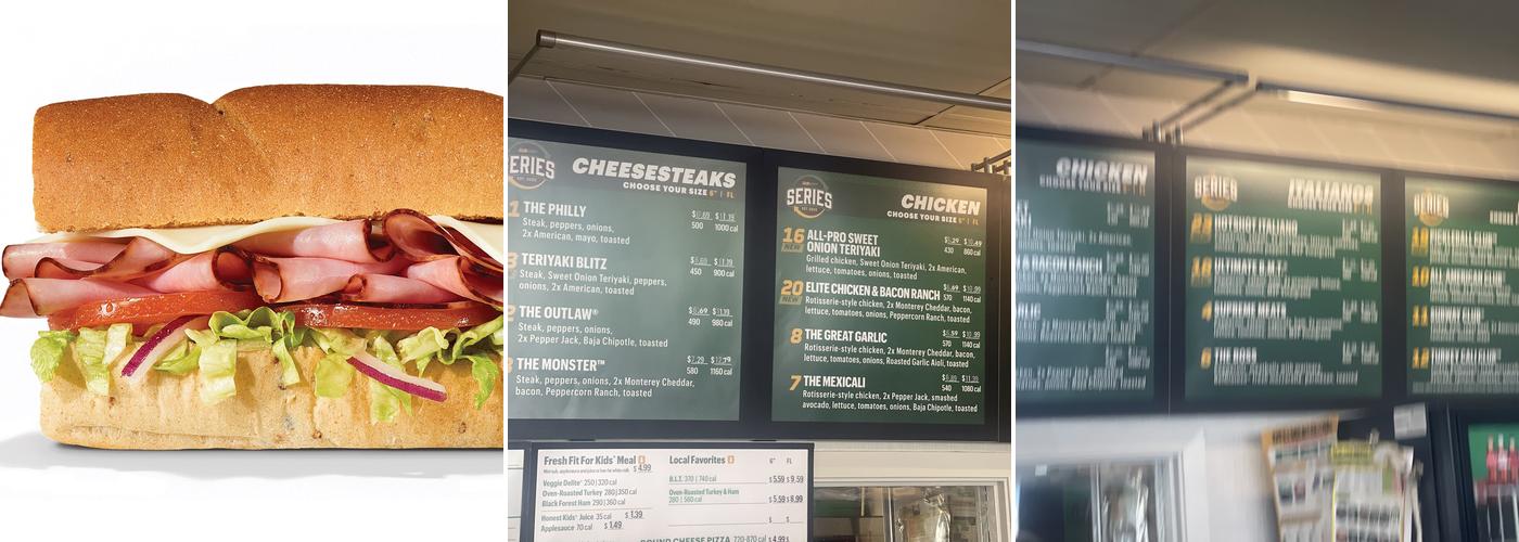 Subway Menu