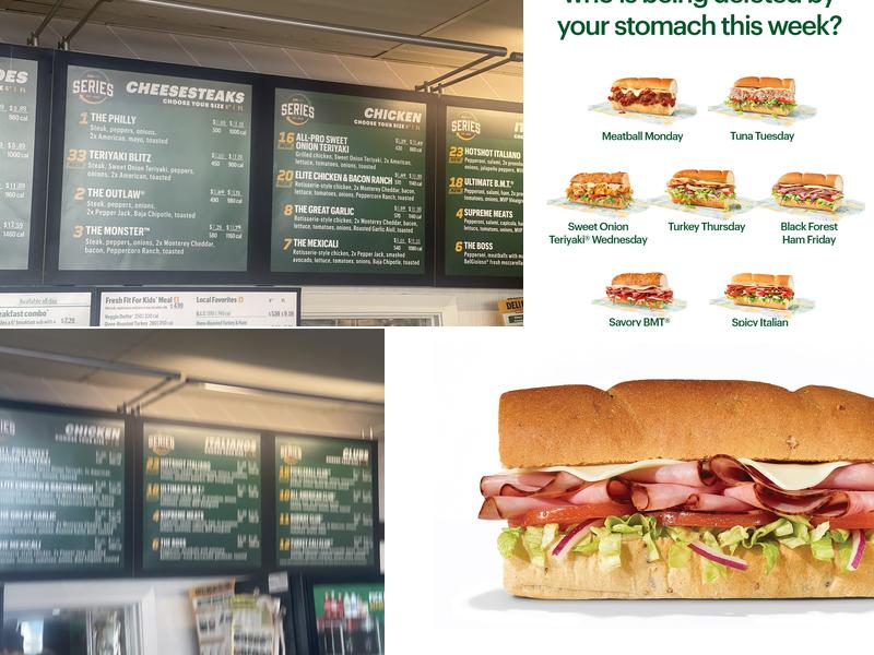 Subway Menu