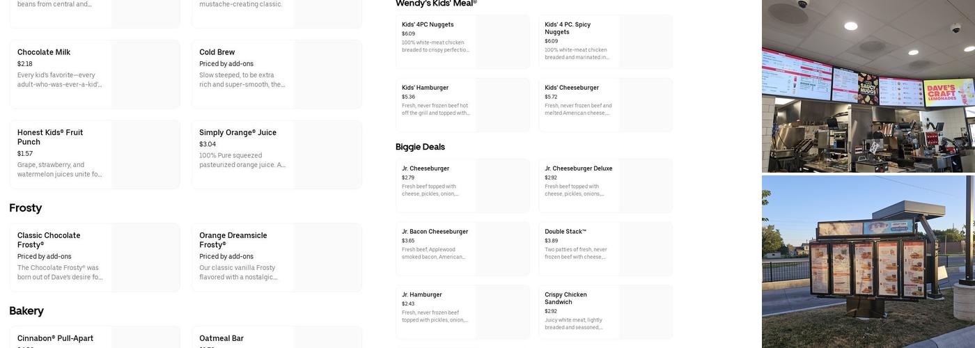 Wendy's Menu