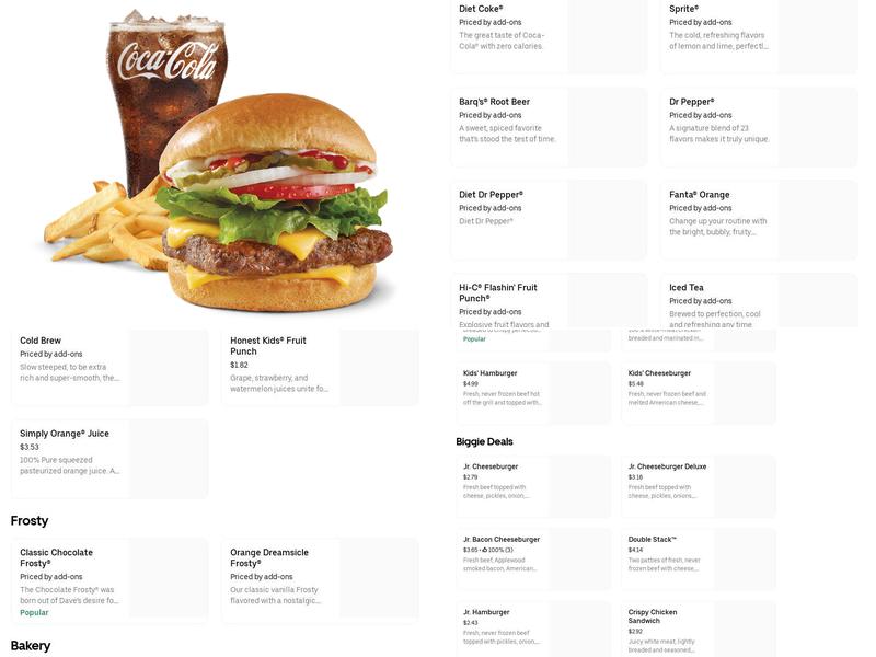 Wendy's Menu