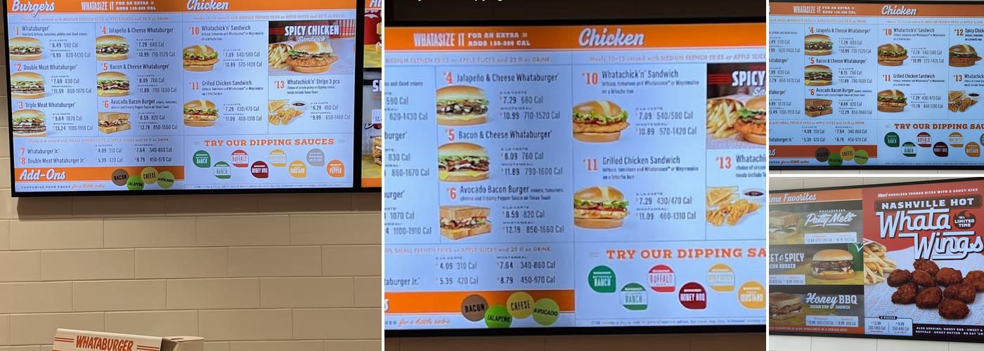 Whataburger Menu