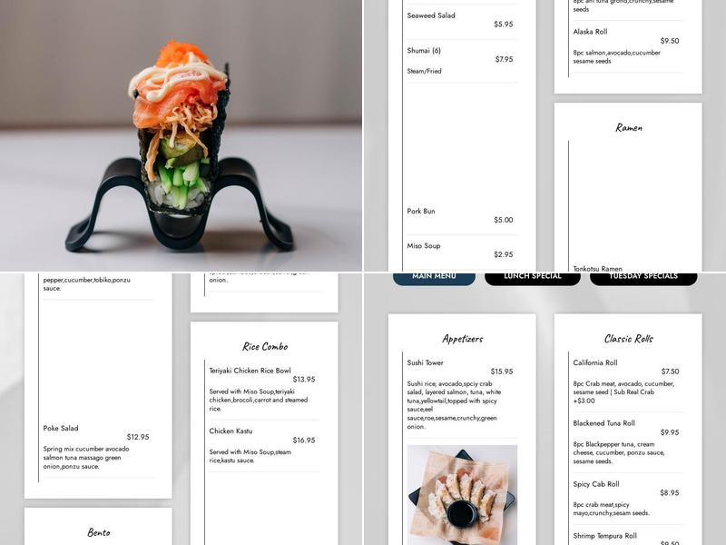 OkiDoki Sushi Menu