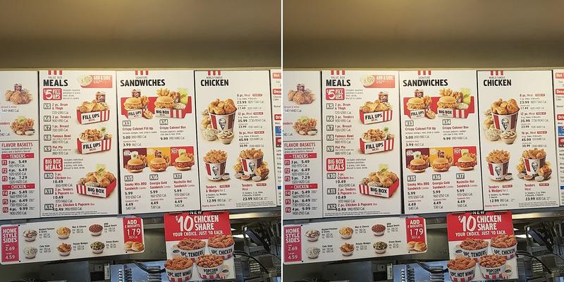 Taco Bell / KFC Menu