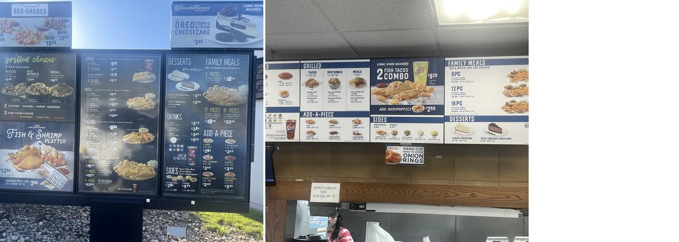 Long John Silver's Menu
