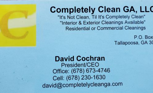 Completely Clean GA, LLC 136 Pope Lake Rd, Tallapoosa Georgia 30176