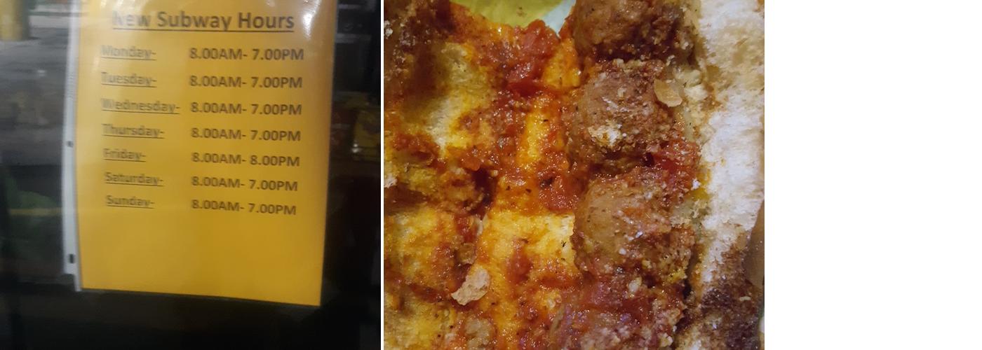 Subway Menu