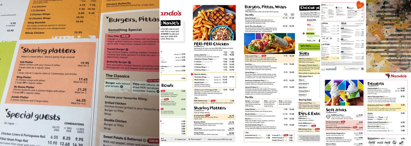 Nando's Walsall Menu