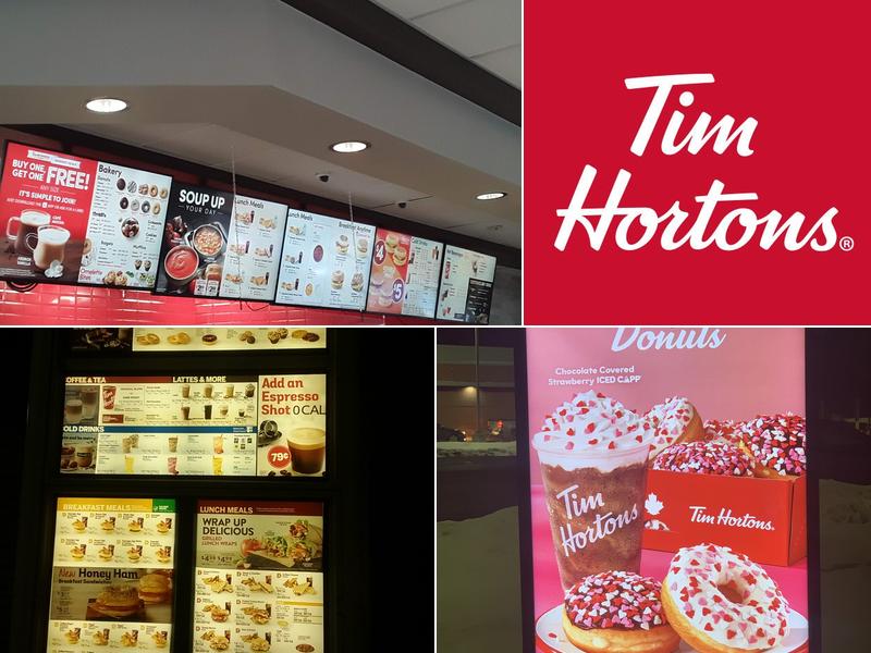 Tim Hortons Menu