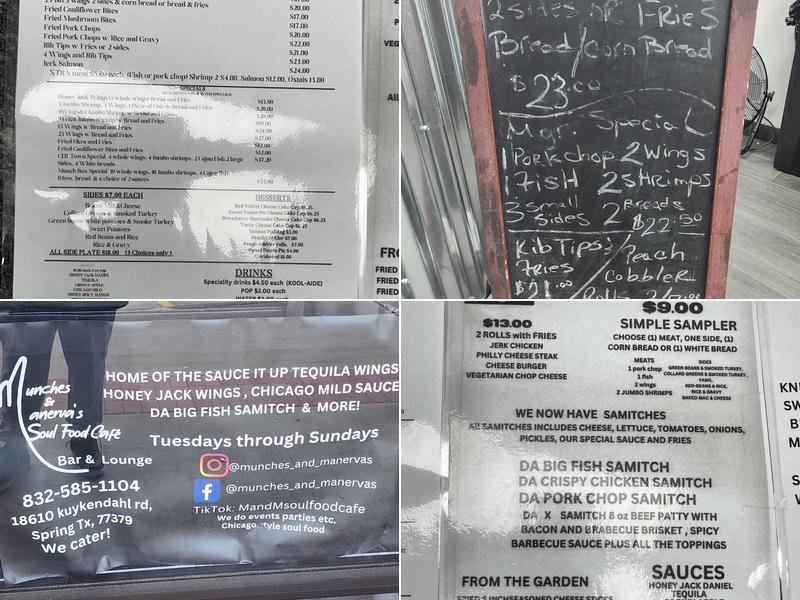 Munches And Manervas Soul Food Cafe Menu