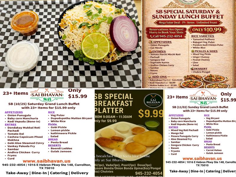 Sai Bhavan Menu