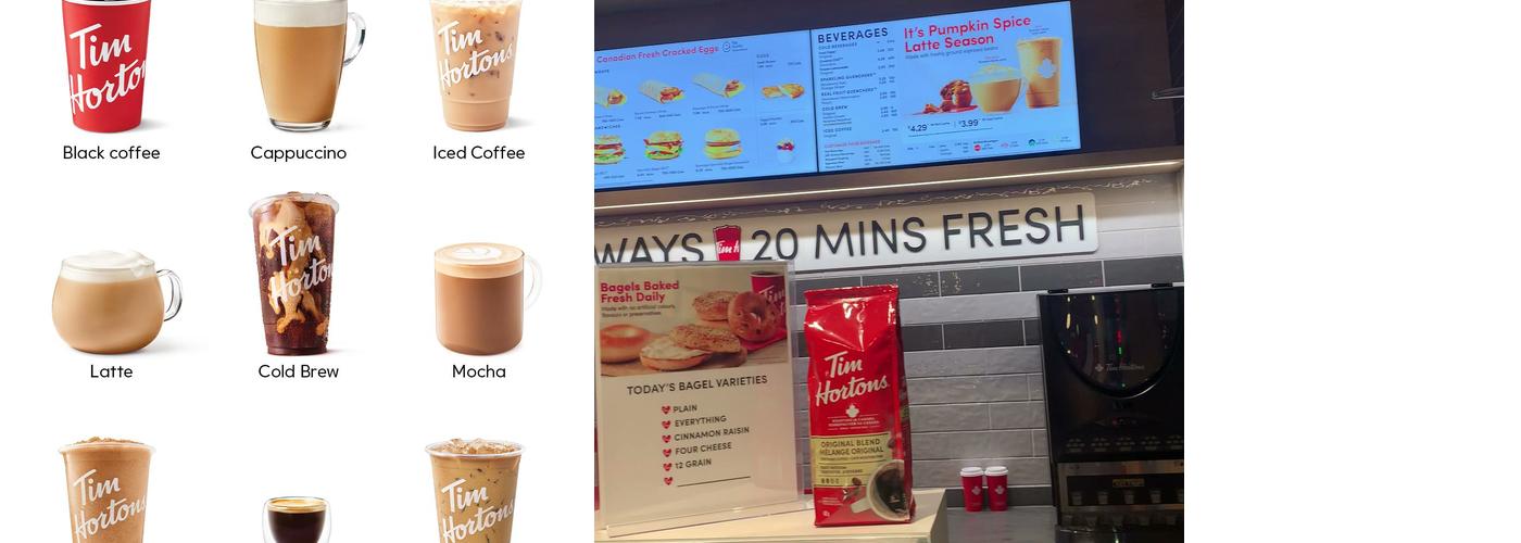 Tim Hortons Menu