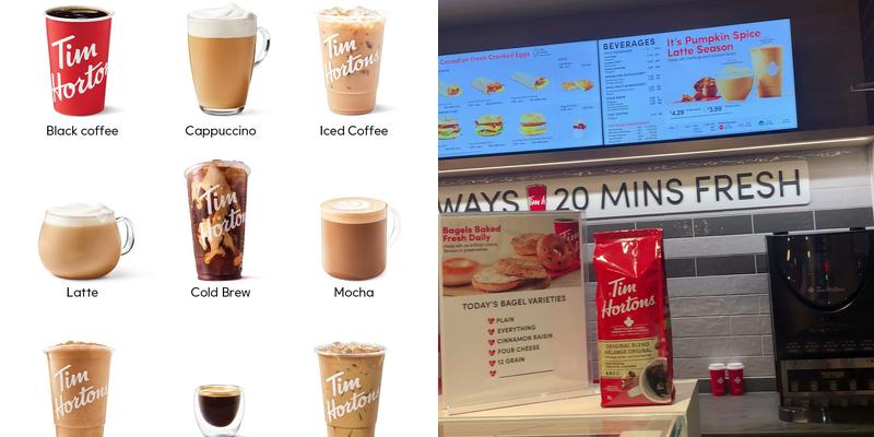 Tim Hortons Menu