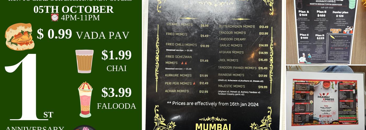 Mumbai Xpress Menu