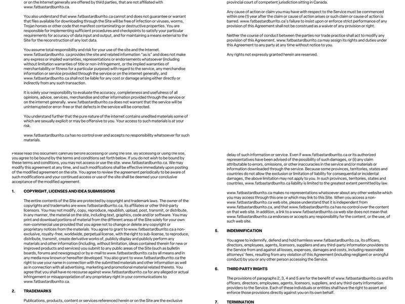 Fat Bastard Burrito Co. Menu