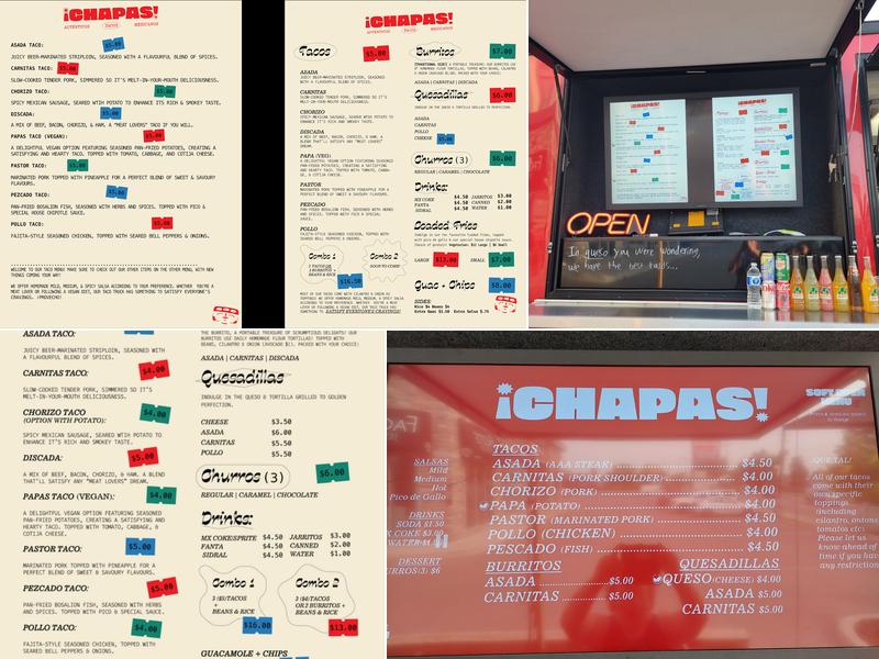 Chapa’s Menu